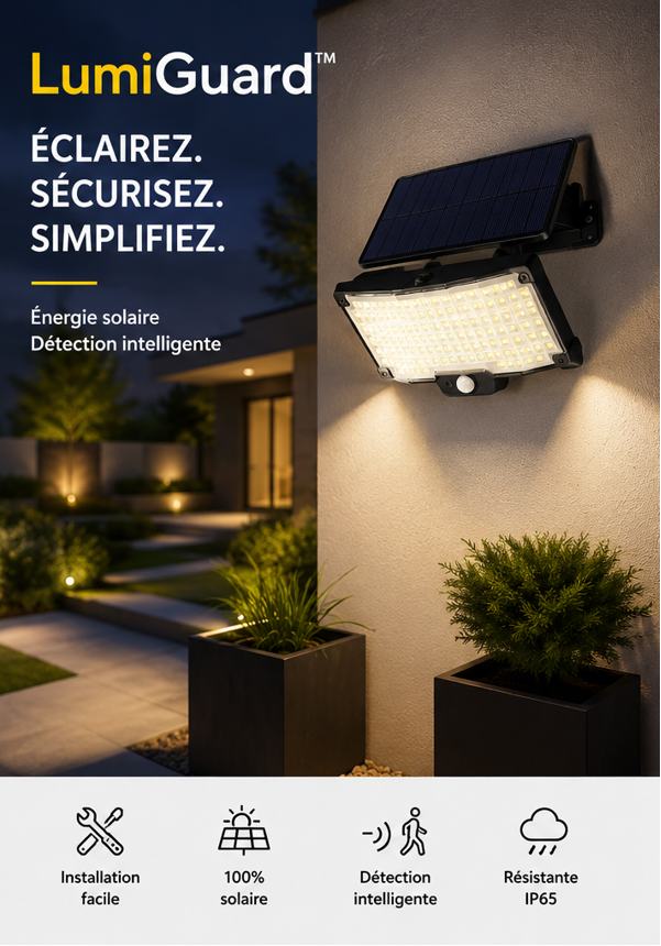 LUMIGUARD  Lampe solaire d'extérieur intelligente